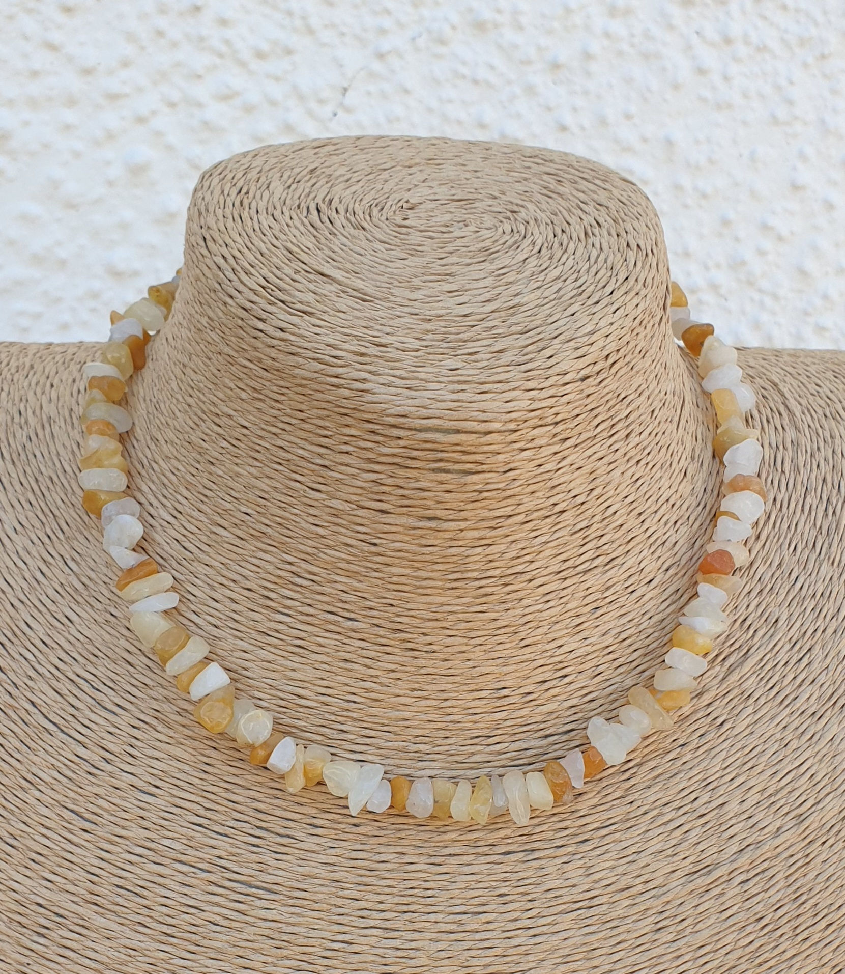 Yellow Honey Jade necklace 