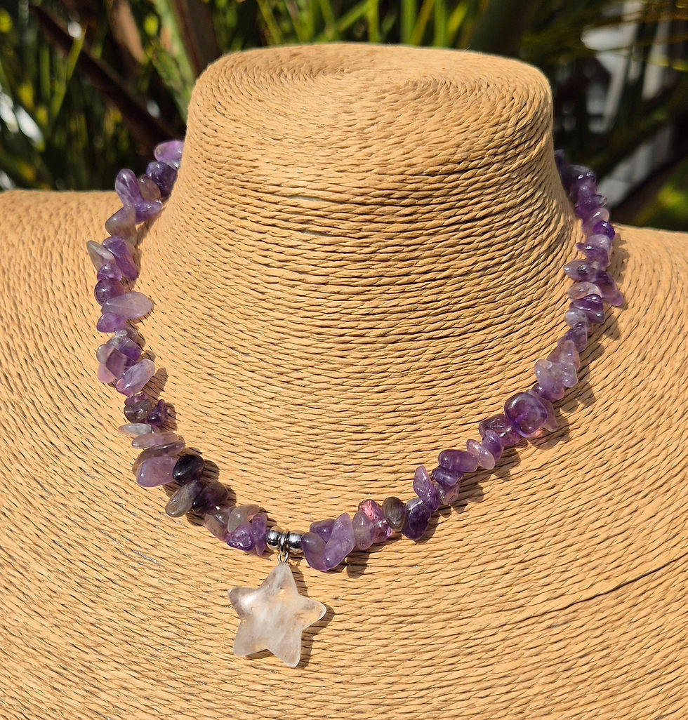 Thumbnail: Amethyst star Necklace 