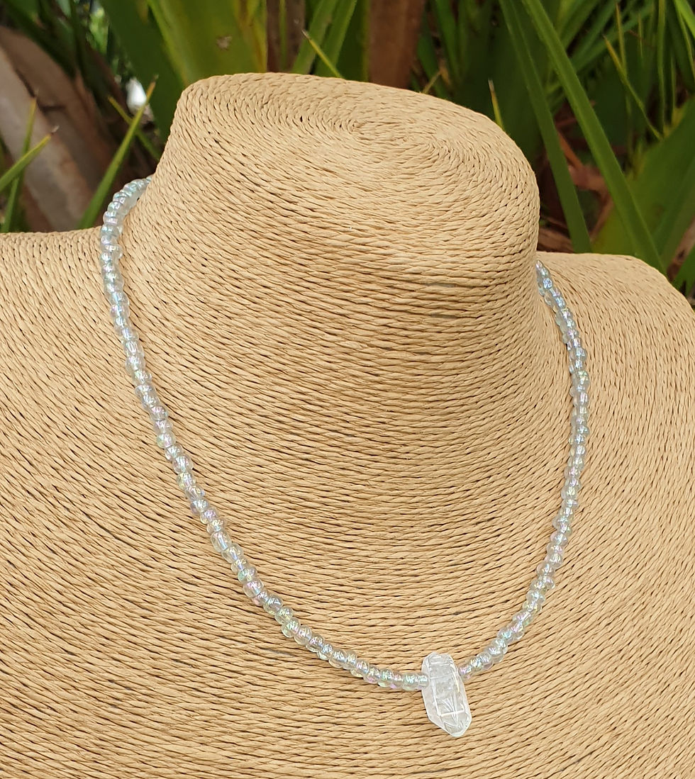 Thumbnail: Angel Aura Quartz necklace 