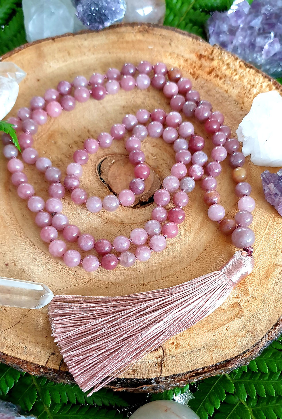 Thumbnail: Lepidolite necklace Mala