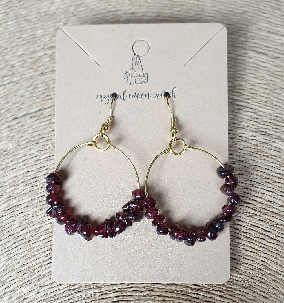 Thumbnail: Red Garnet earings 