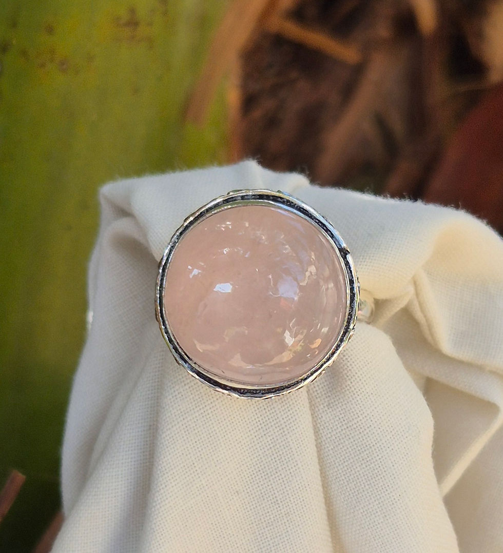 Thumbnail: Rose Quartz ring size U