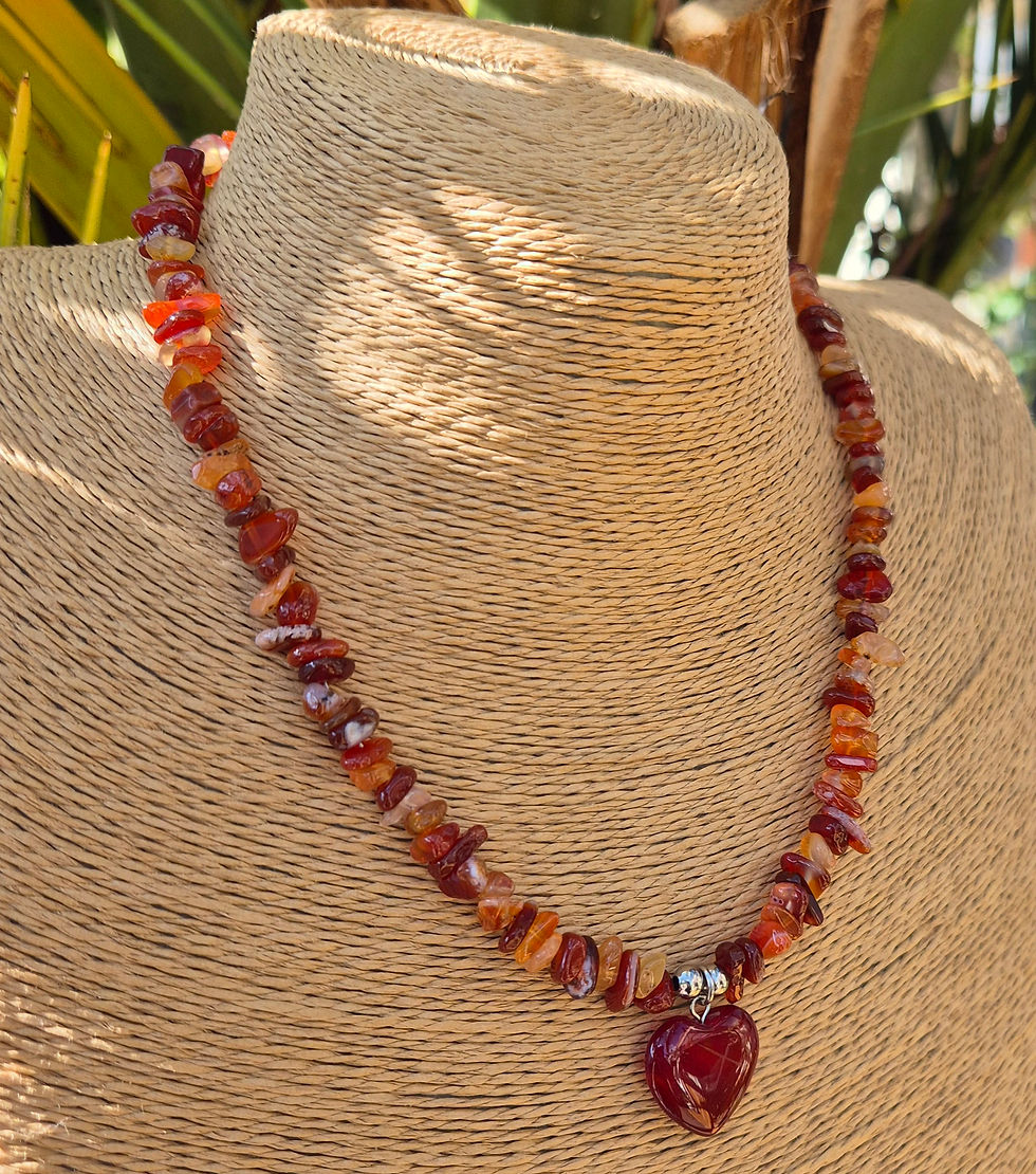 Thumbnail: Carnelian heart Necklace 