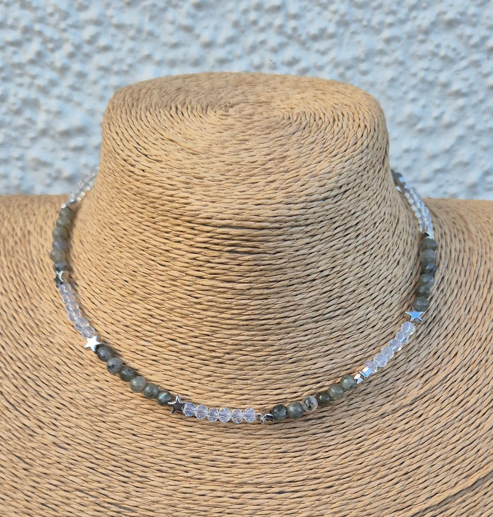 Labradorite star Necklace Choker