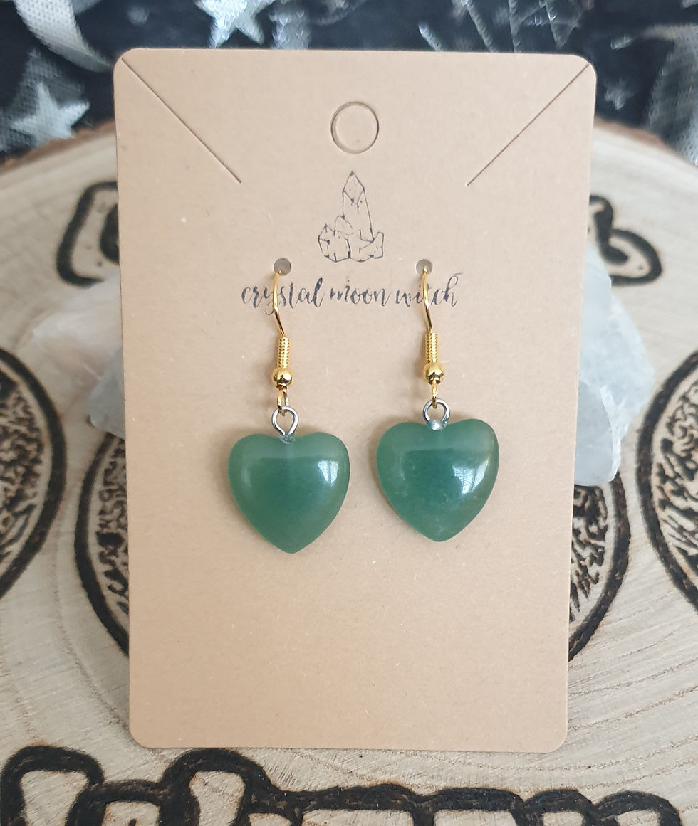 Thumbnail: Green Aventurine heart earings 