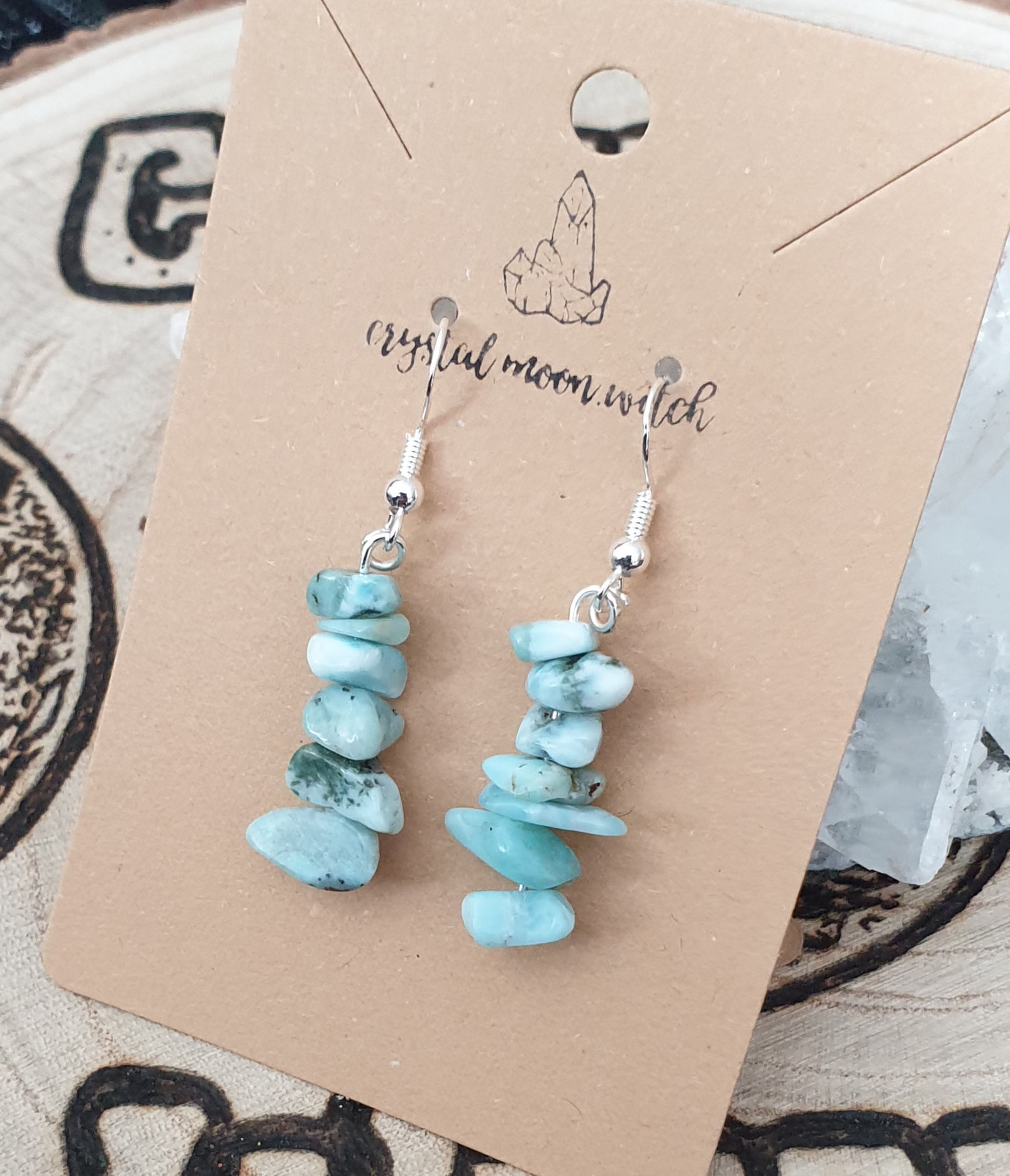 Larimar earings 