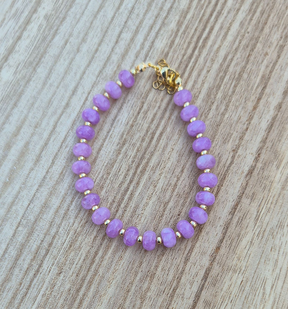 Thumbnail: Amethyst Bracelet ~ GOLD 
