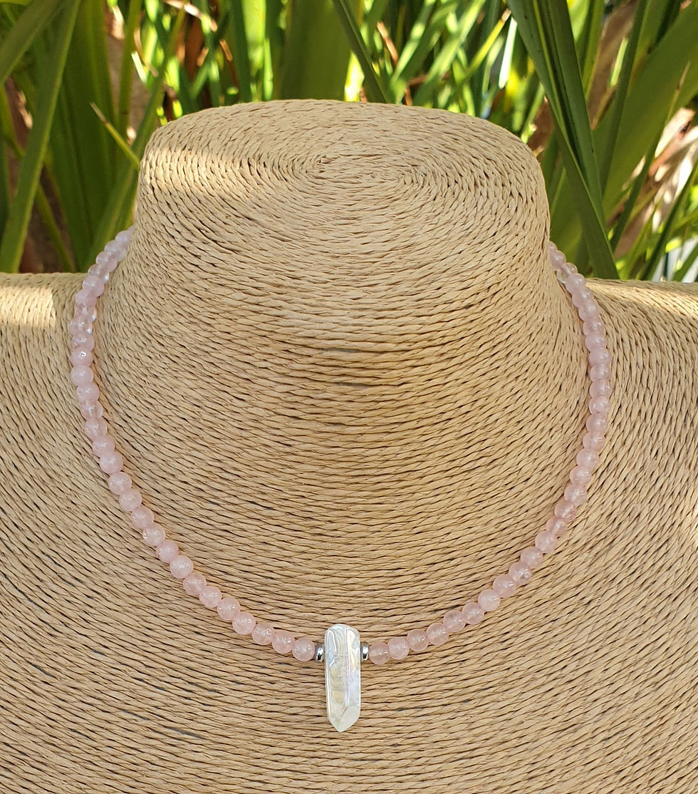 Thumbnail: Rose Quartz necklace 