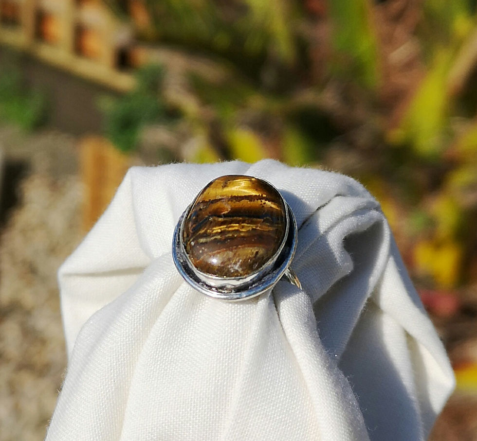 Thumbnail: Tigers eye ring size P 