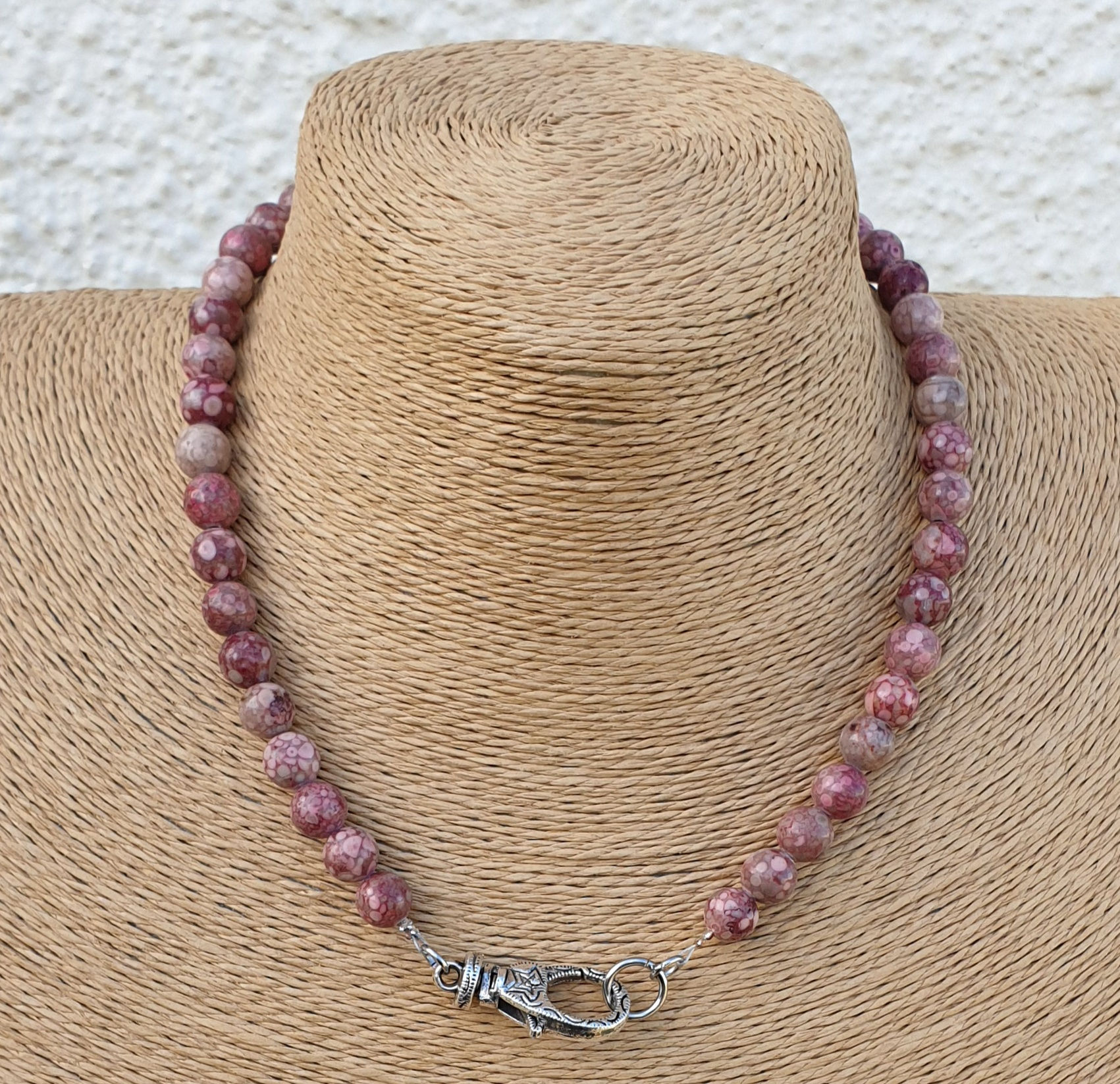 Red Chrysanthemum necklace 