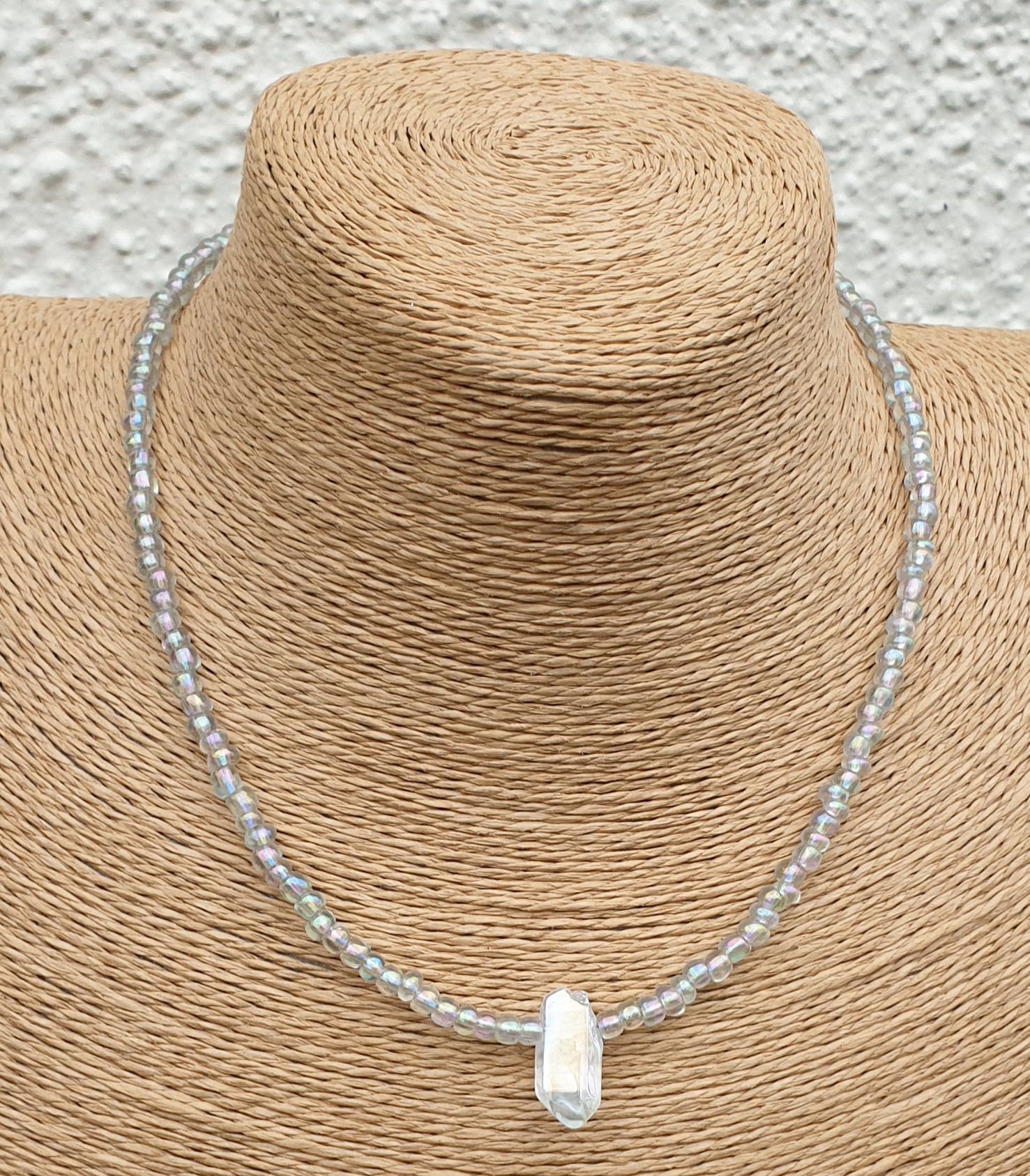 Angel Aura Quartz necklace 