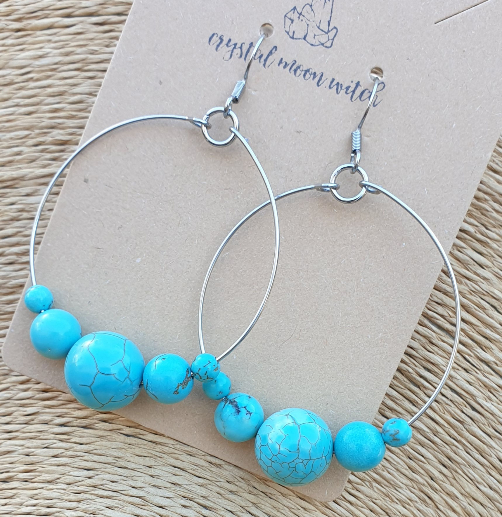 Turquoise Howlite earings 