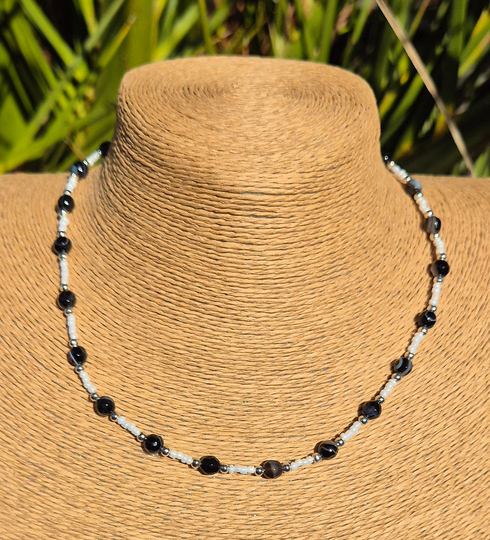 Thumbnail: Black Agate Necklace 
