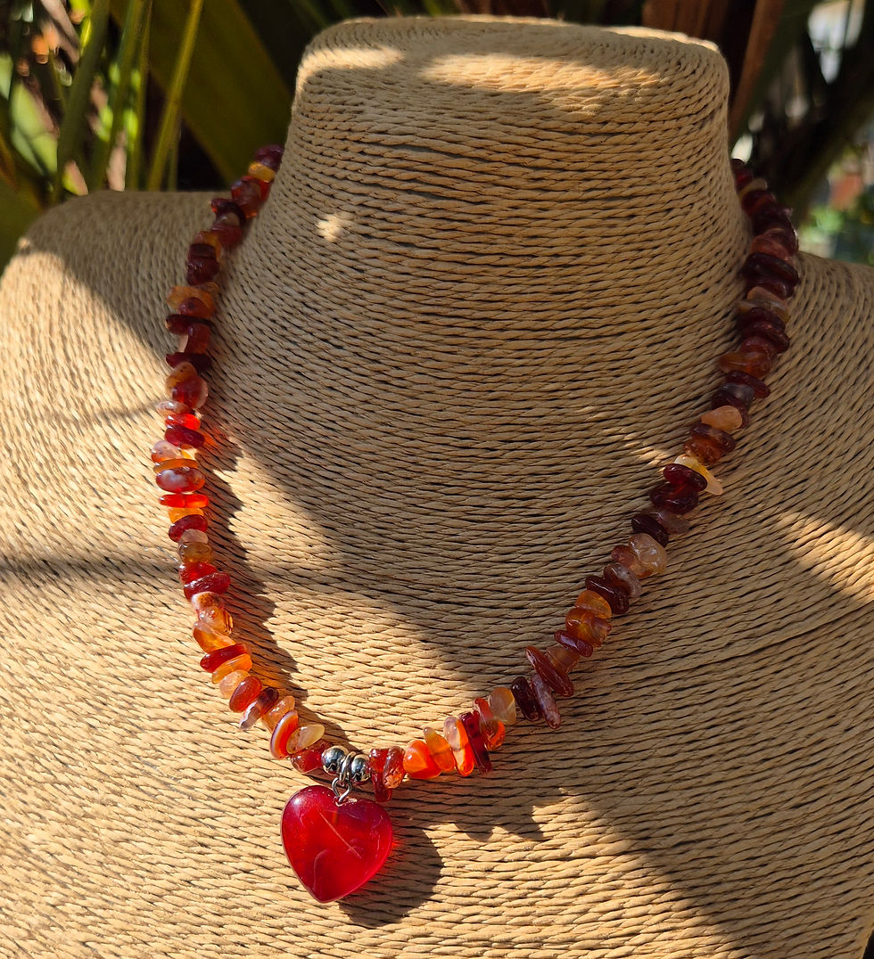Thumbnail: Carnelian heart Necklace 