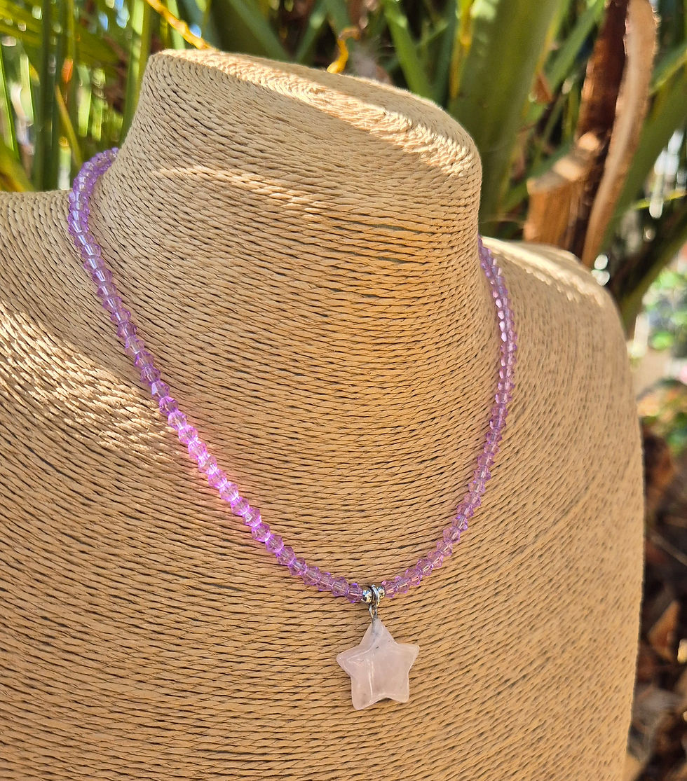 Thumbnail: Rose Quartz star Necklace 