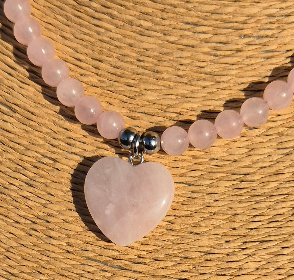 Thumbnail: Rose Quartz heart Necklace 