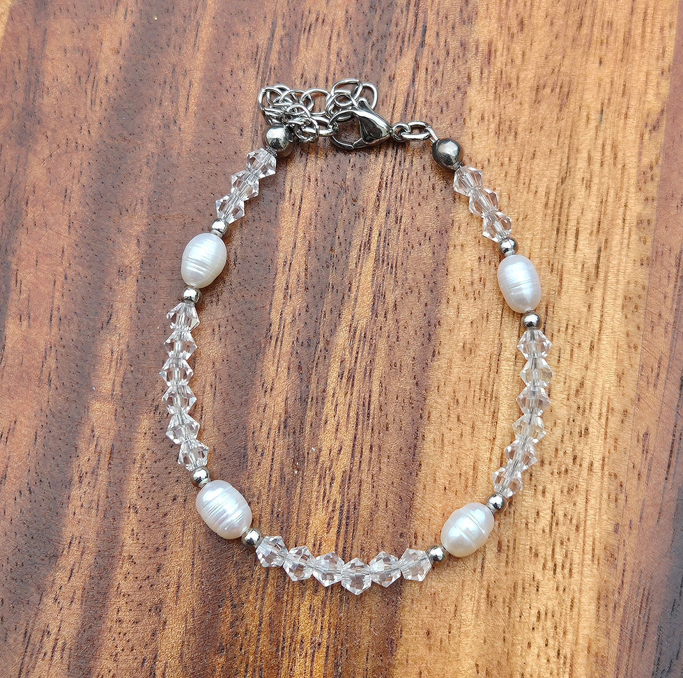Thumbnail: Freshwater Pearl Bracelet clear