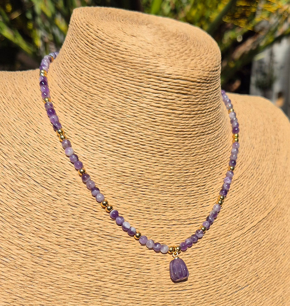 Thumbnail: Amethyst pumpkin necklace Halloween 