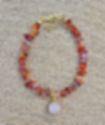 Thumbnail: Carnelian Pumpkin Bracelet Halloween 