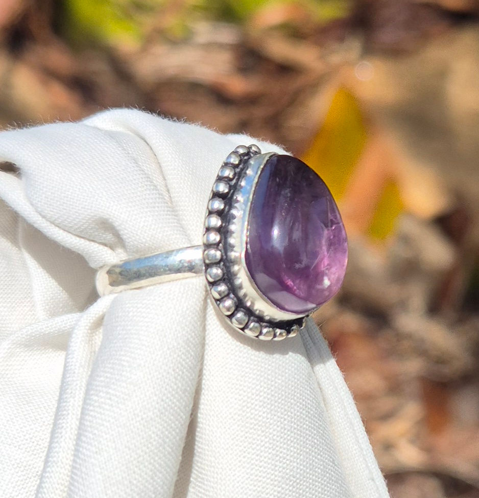 Thumbnail: Amethyst Ring Size R