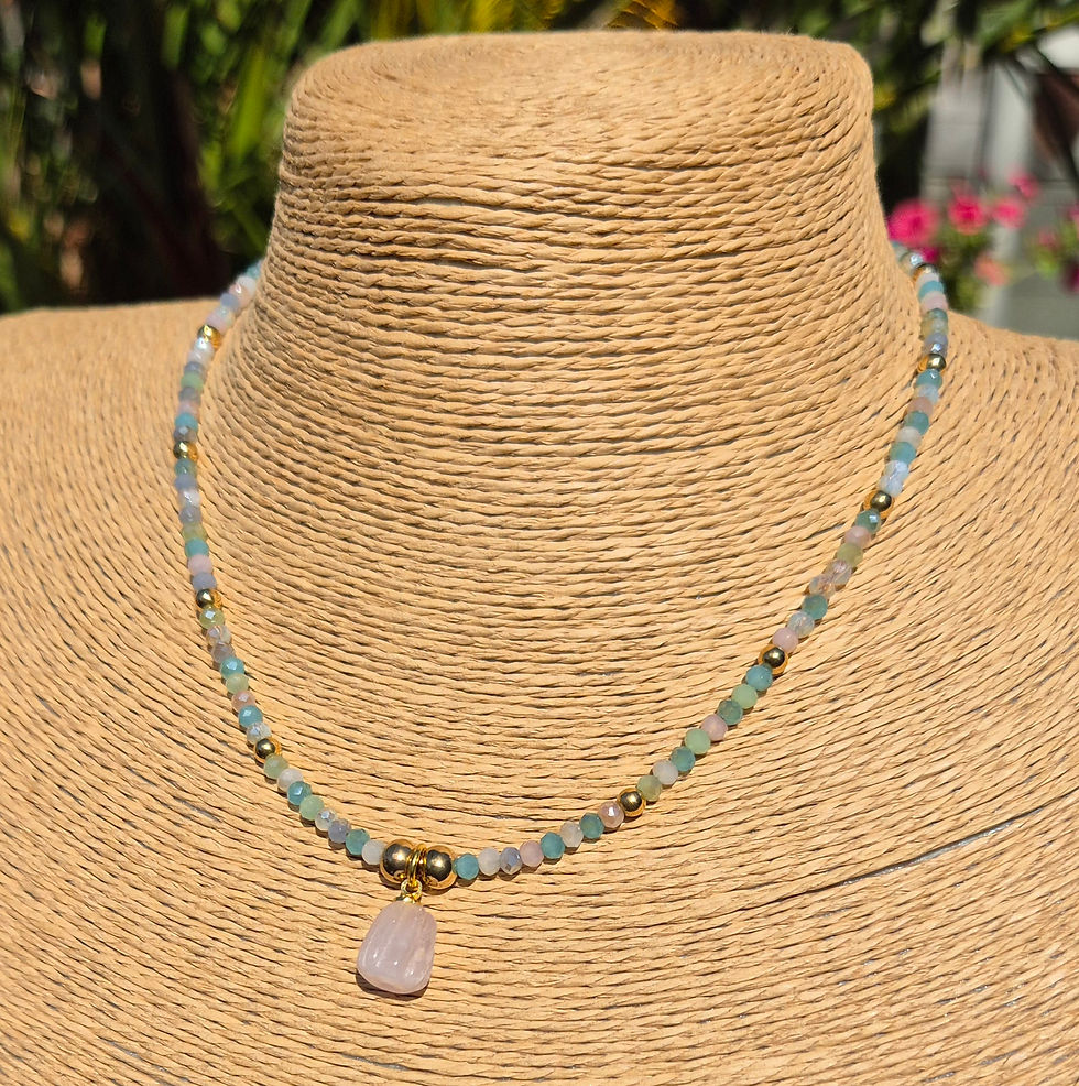 Thumbnail: Morganite Pumpkin Necklace Halloween 