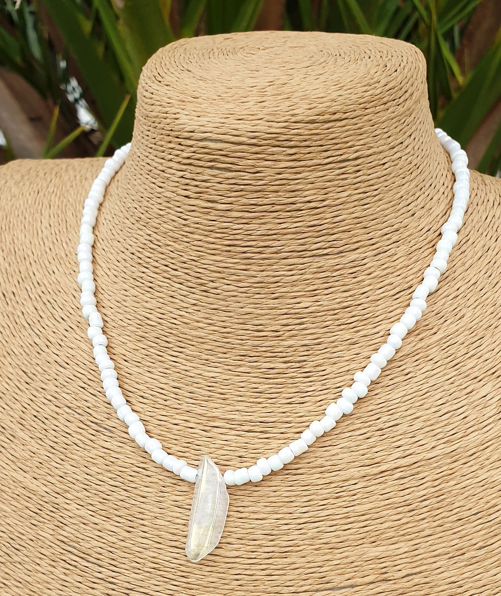 Thumbnail: Angel Aura Quartz necklace WHITE 