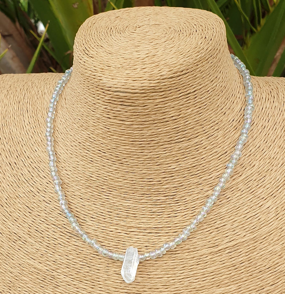 Thumbnail: Angel Aura Quartz necklace 