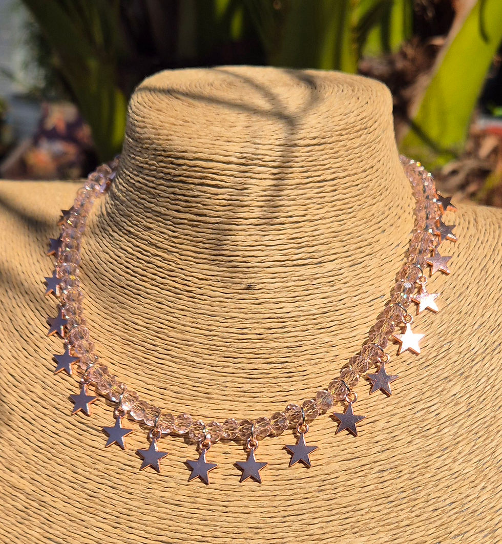 Thumbnail: Glass Crystal Star Necklace 