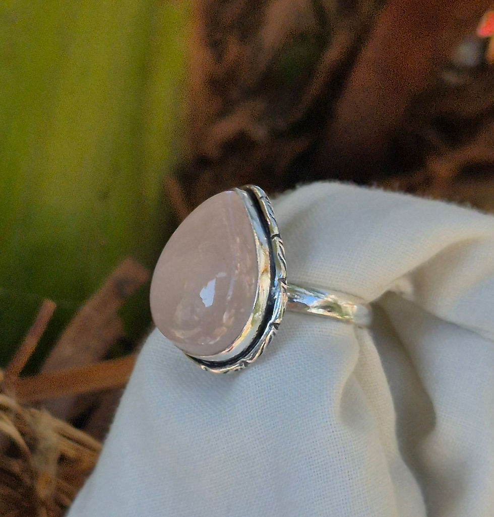 Thumbnail: Rose Quartz Ring Size M