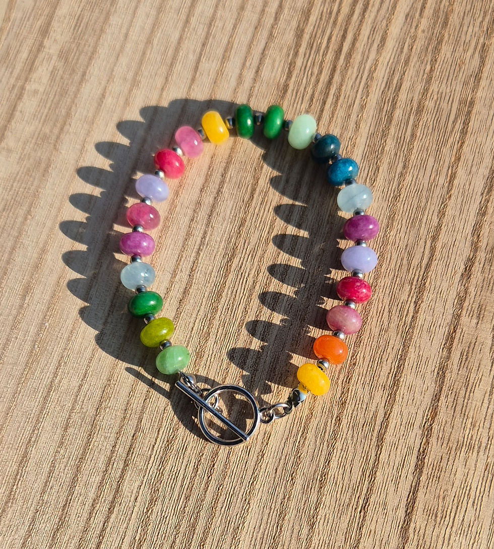 Thumbnail: Rainbow Candy Bracelet ~ SILVER
