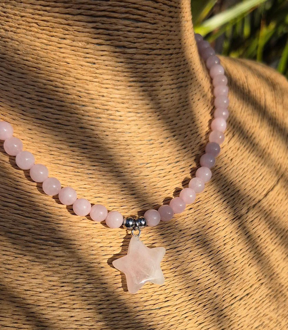 Thumbnail: Rose Quartz star Necklace Choker 