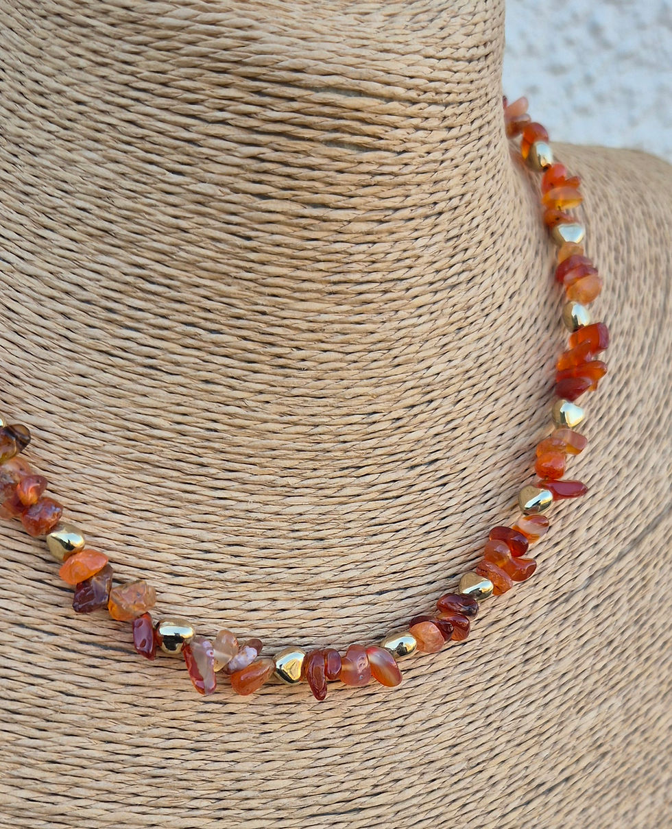 Thumbnail: Carnelian heart Necklace 
