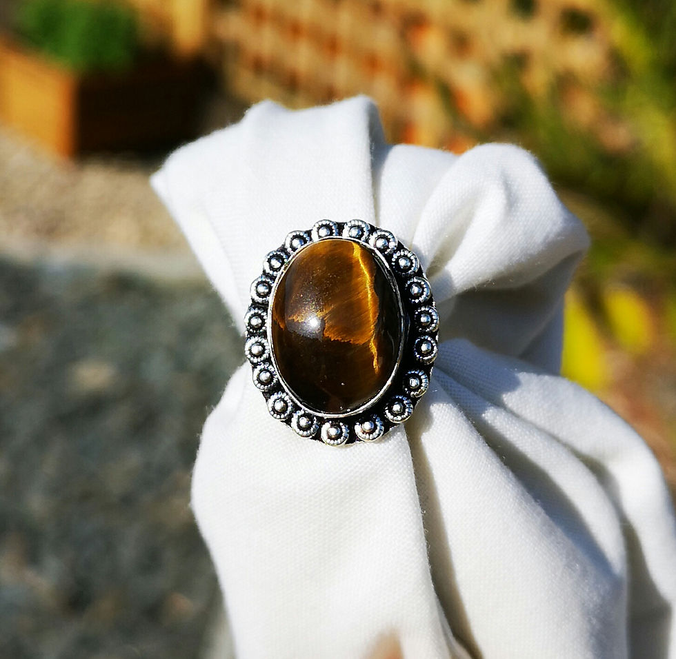 Thumbnail: Tigers eye ring size N 