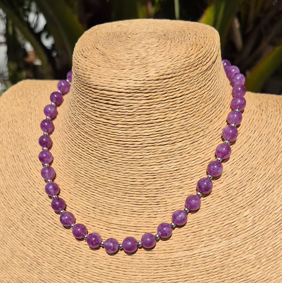 Thumbnail: Lepidolite Necklace ~ SILVER 