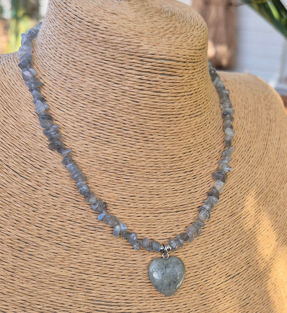 Thumbnail: Labradorite heart Necklace 