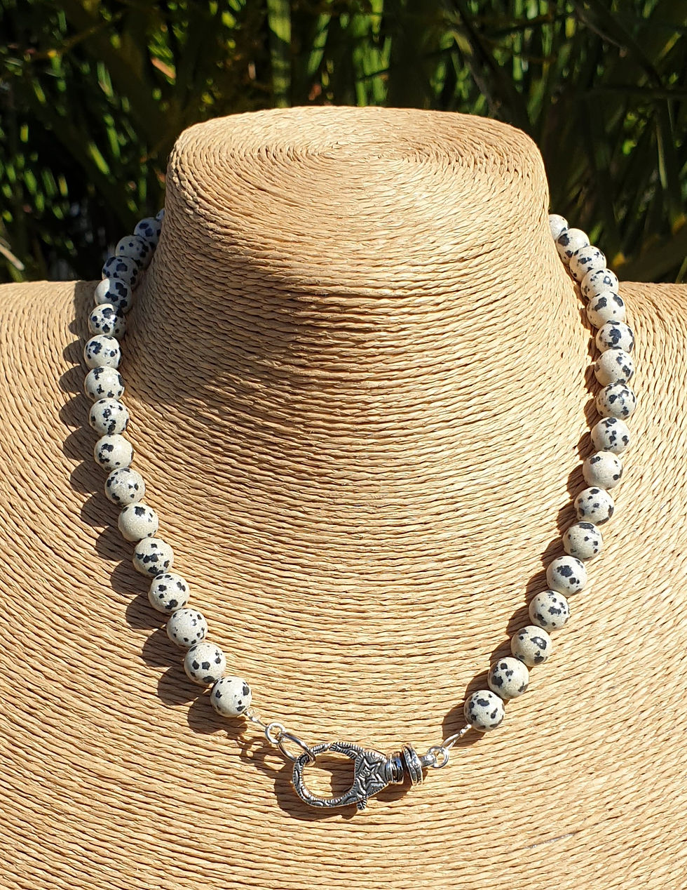 Thumbnail: Dalmatian Jasper necklace 