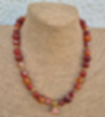 Carnelian Pumpkin Necklace Halloween 