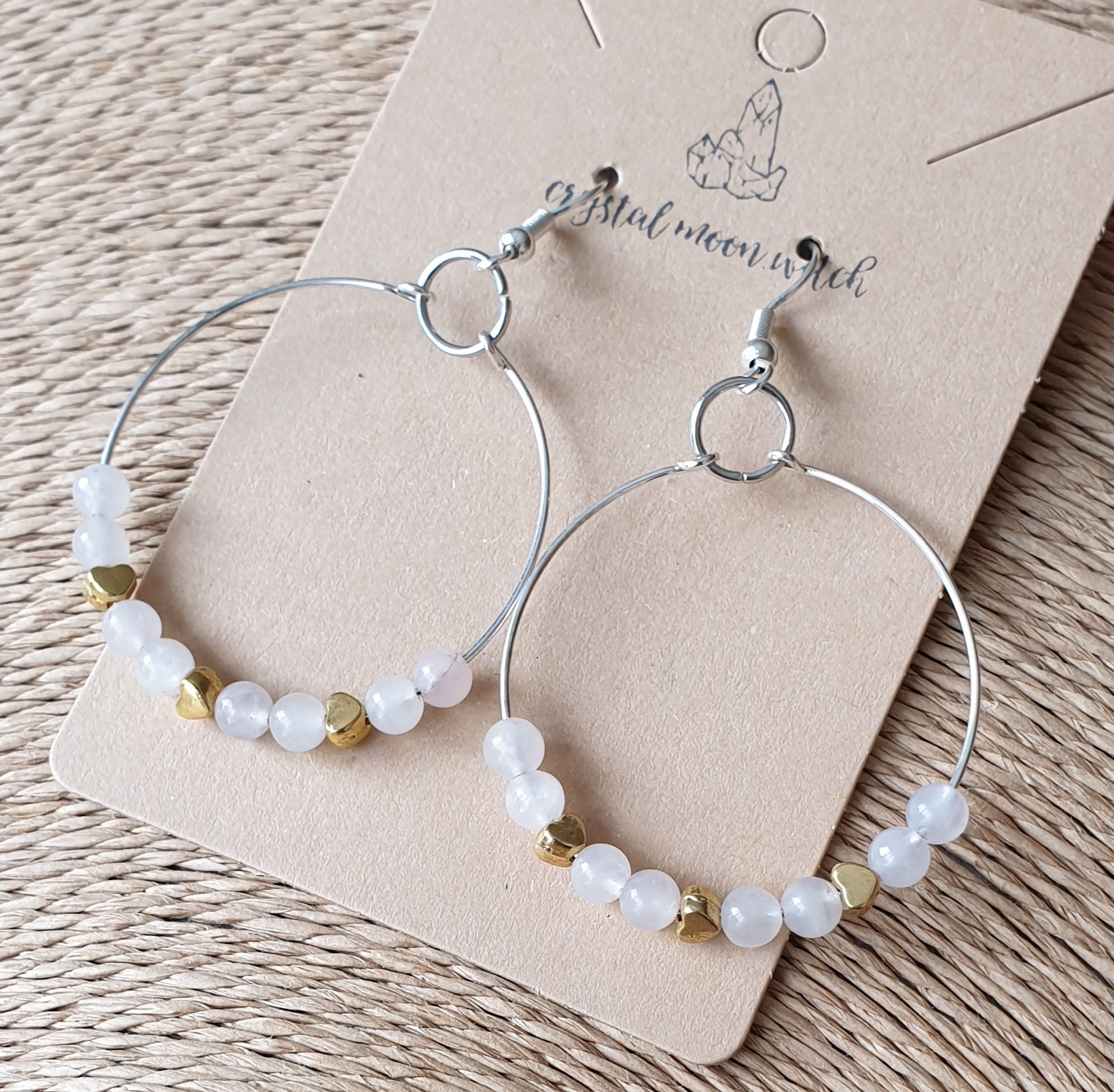 Rose Quartz earings 
