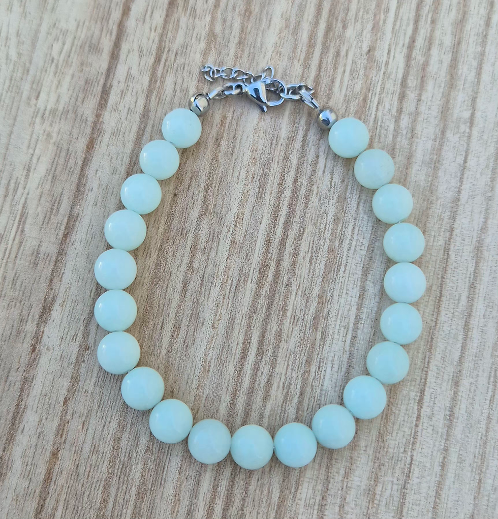 Thumbnail: Aqua Chalcedony Bracelet ~ SILVER 