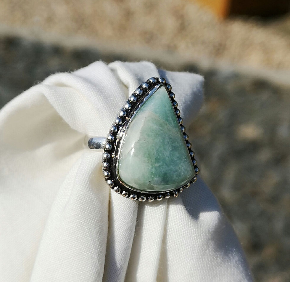 Thumbnail: Amazonite ring size P