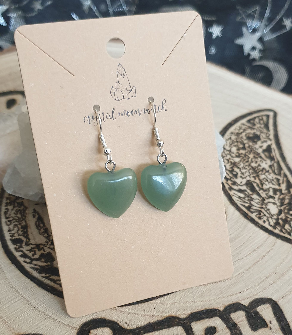Thumbnail: Green Aventurine heart earings 