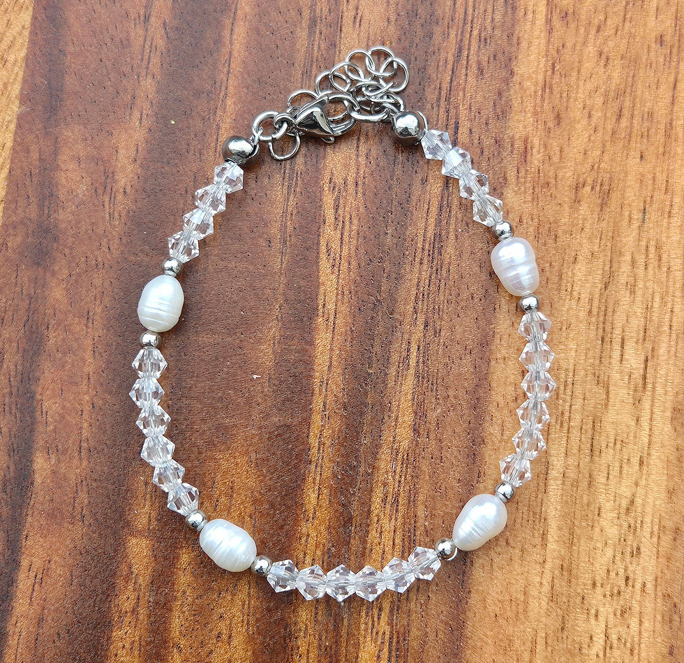 Thumbnail: Freshwater Pearl Bracelet clear