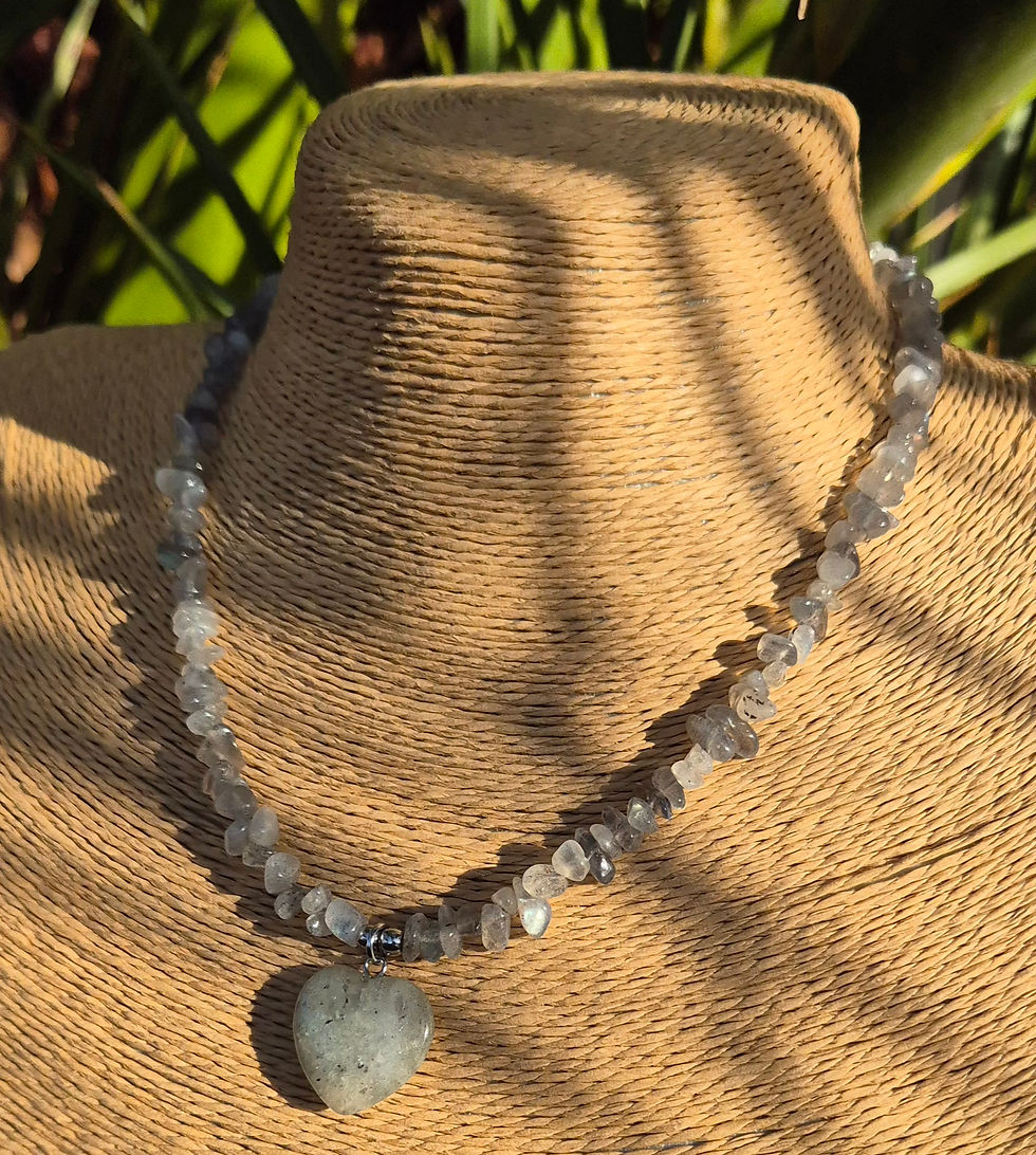 Thumbnail: Labradorite heart Necklace 