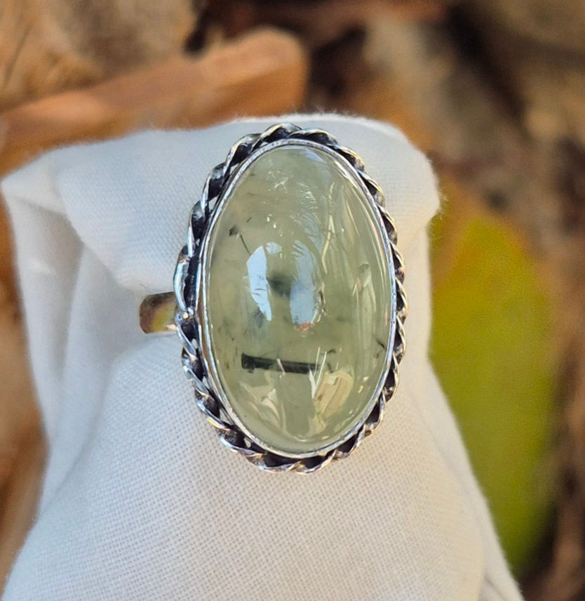 Thumbnail: Prehnite Ring Size Q 