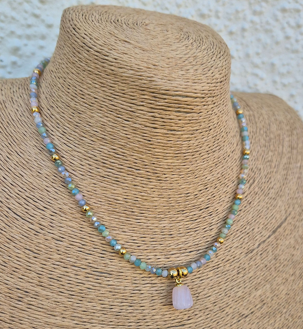 Thumbnail: Morganite Pumpkin Necklace Halloween 