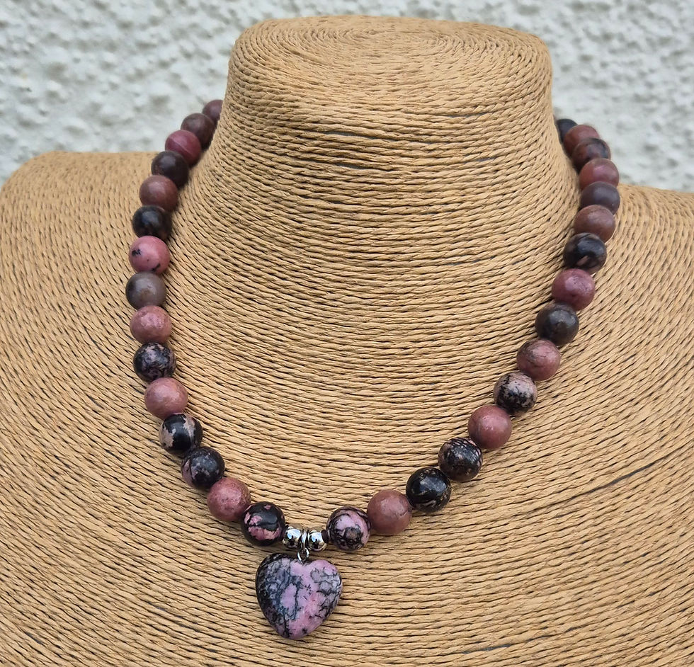 Thumbnail: Rhodonite heart Necklace 