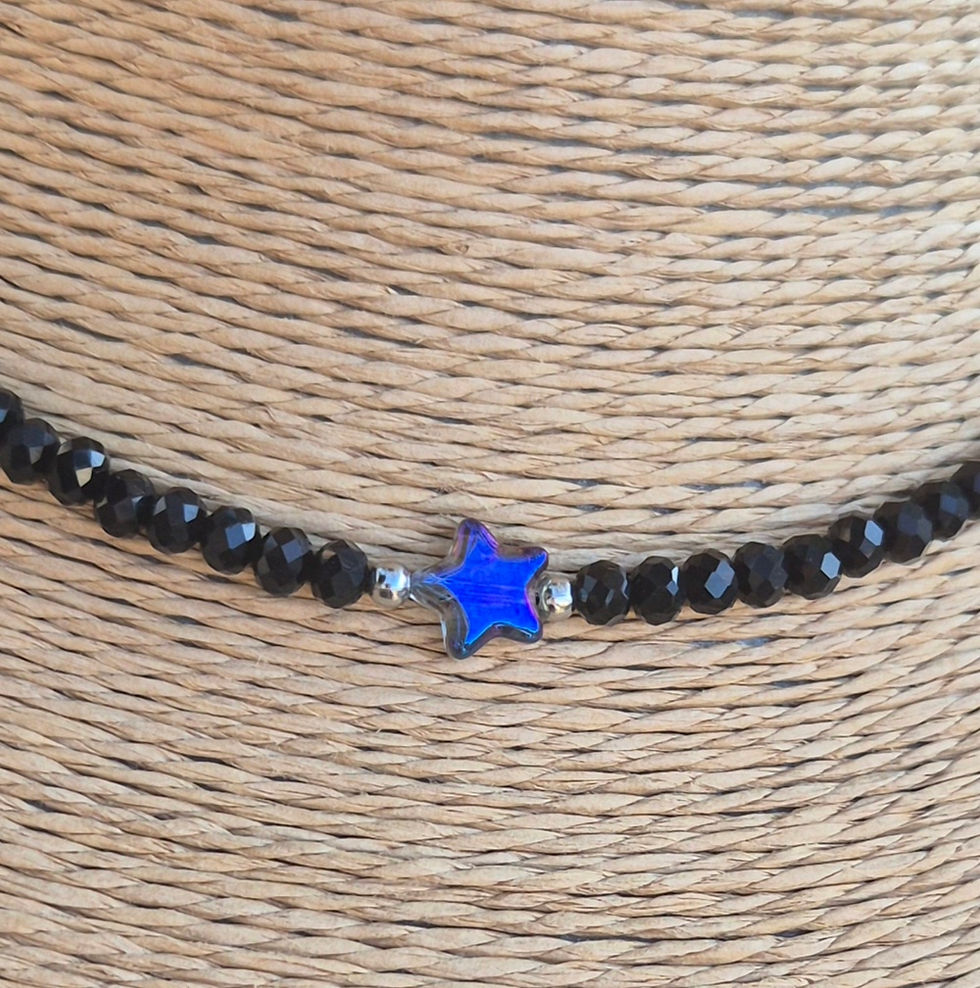 Thumbnail: Glass Crystal Star Necklace Choker 
