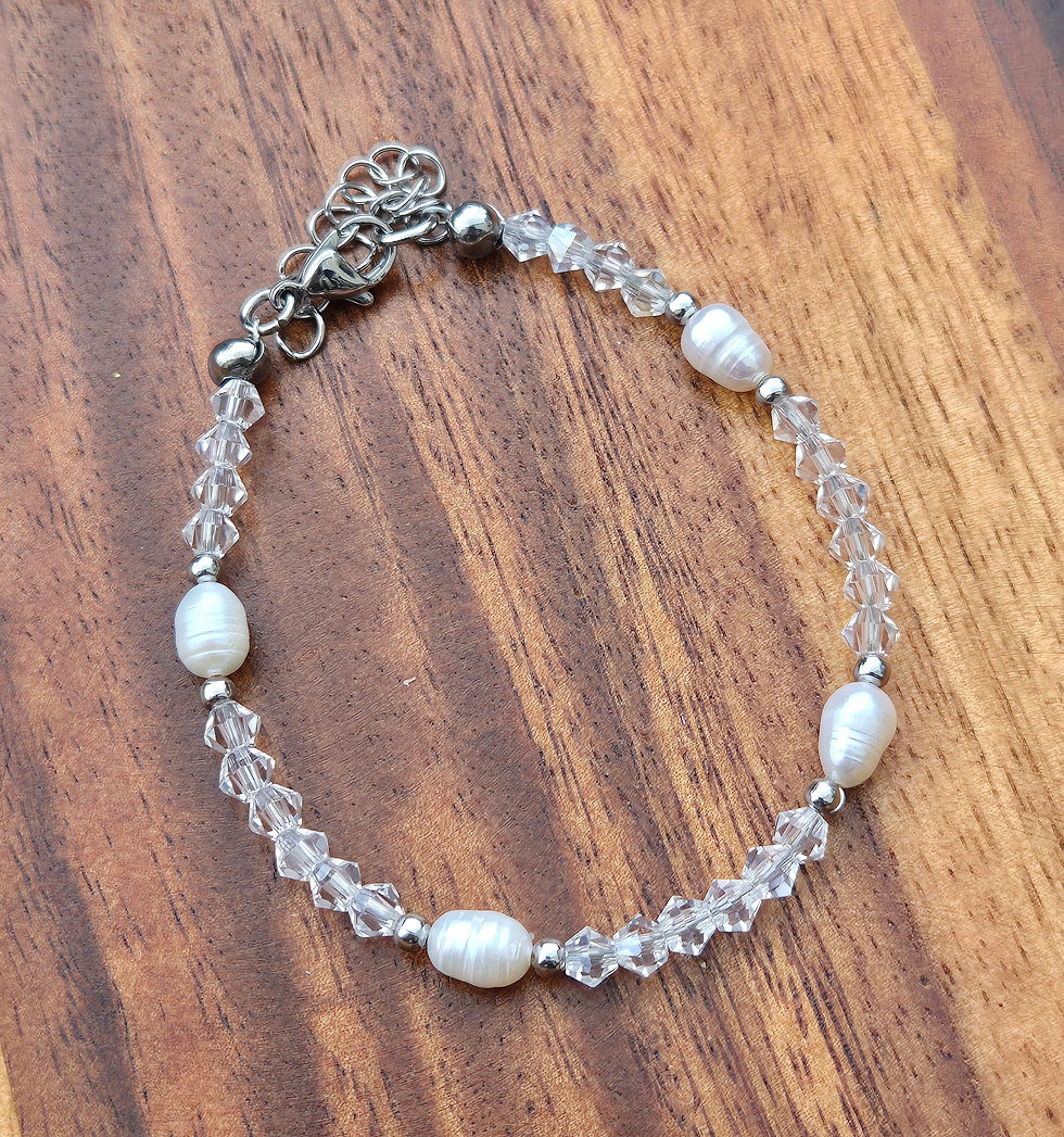 Thumbnail: Freshwater Pearl Bracelet clear