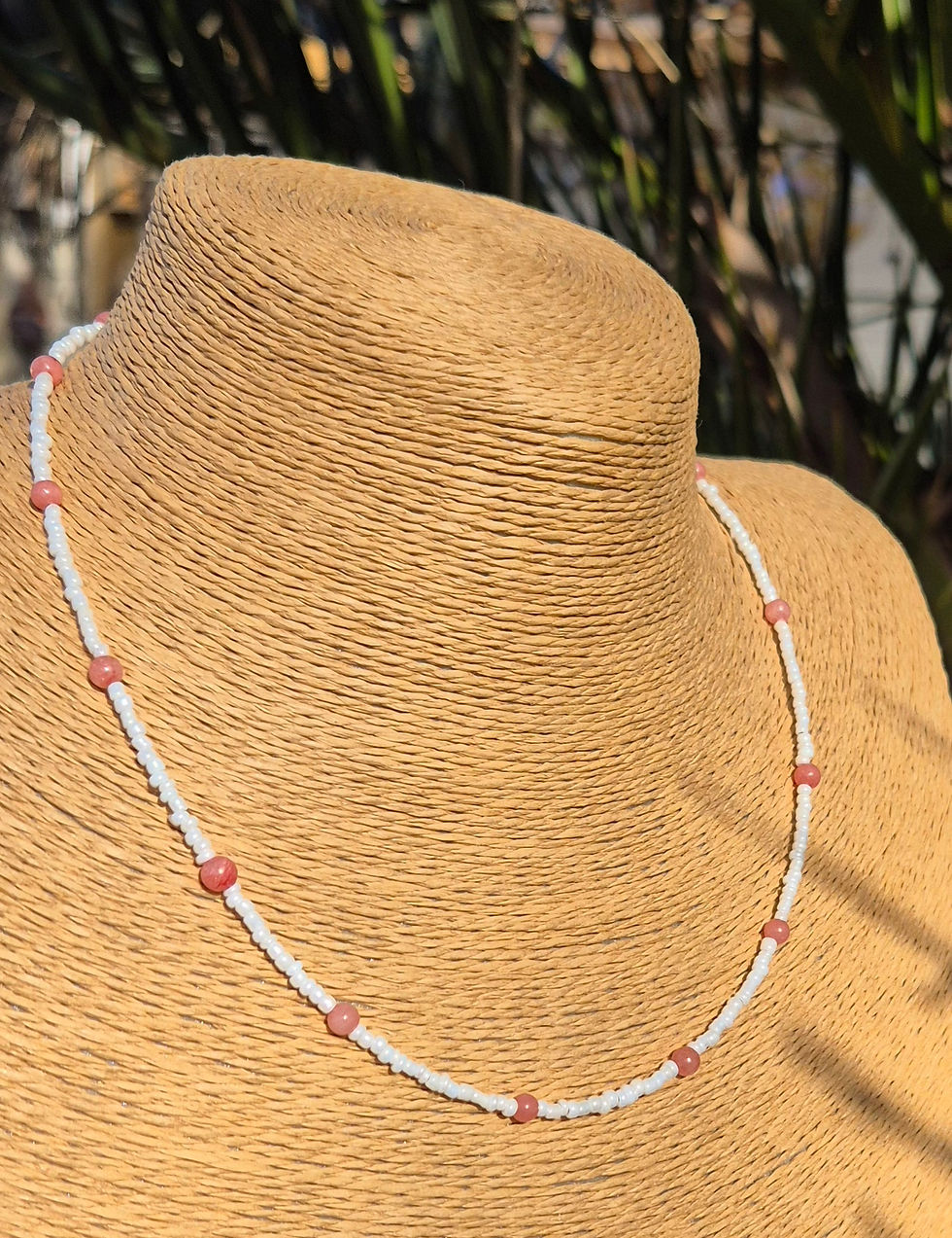 Thumbnail: Pink Chalcedony Necklace 