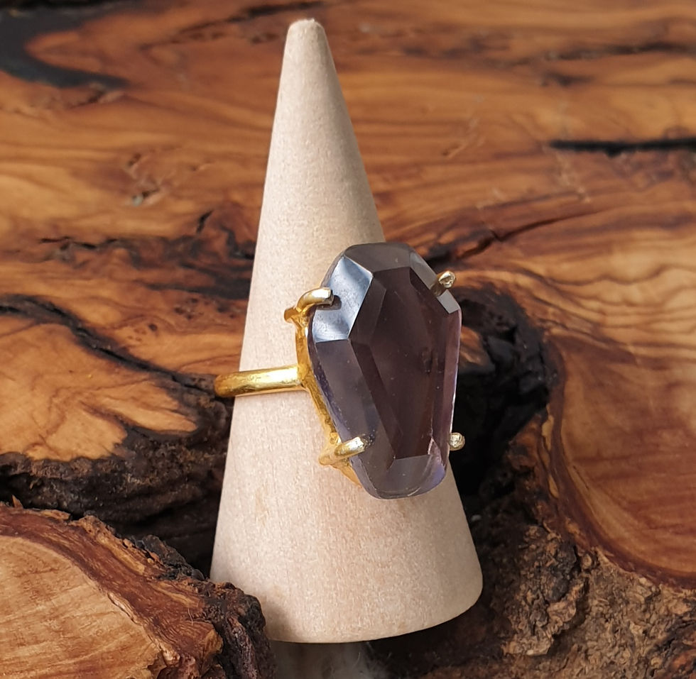 Thumbnail: Amethyst coffin ring size U